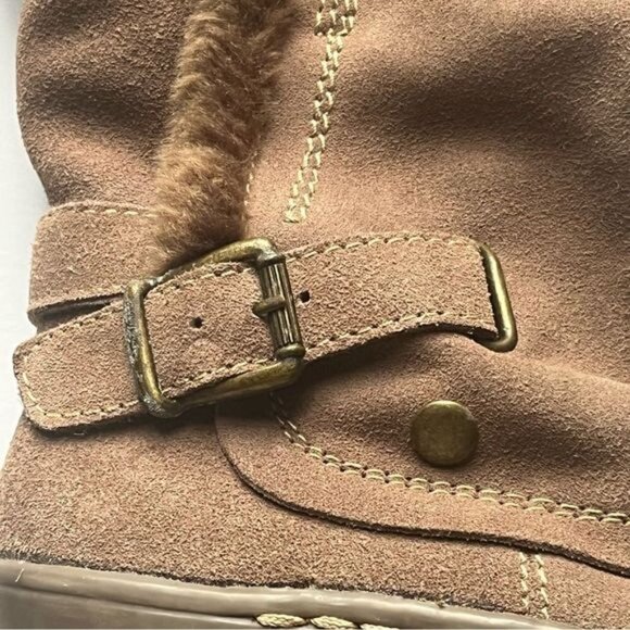 Naturalizer suede tan winter boots  rubber sole mid calf wide Size 10 - Picture 11 of 16